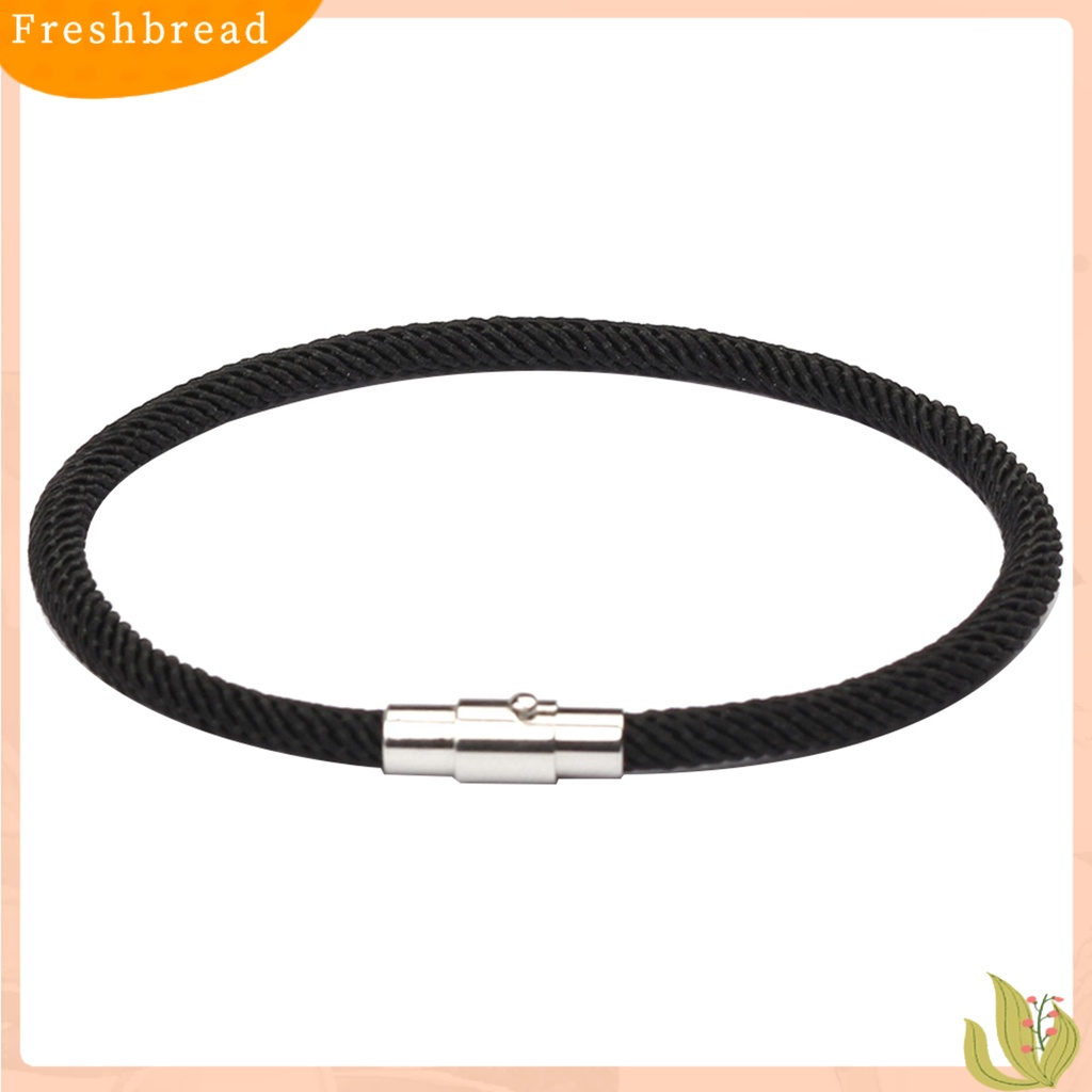 &lt; Freshbread &gt; Gelang Couple Warna Solid Gesper Tali Nilon Perhiasan Pasangan Keberuntungan Untuk Pesta