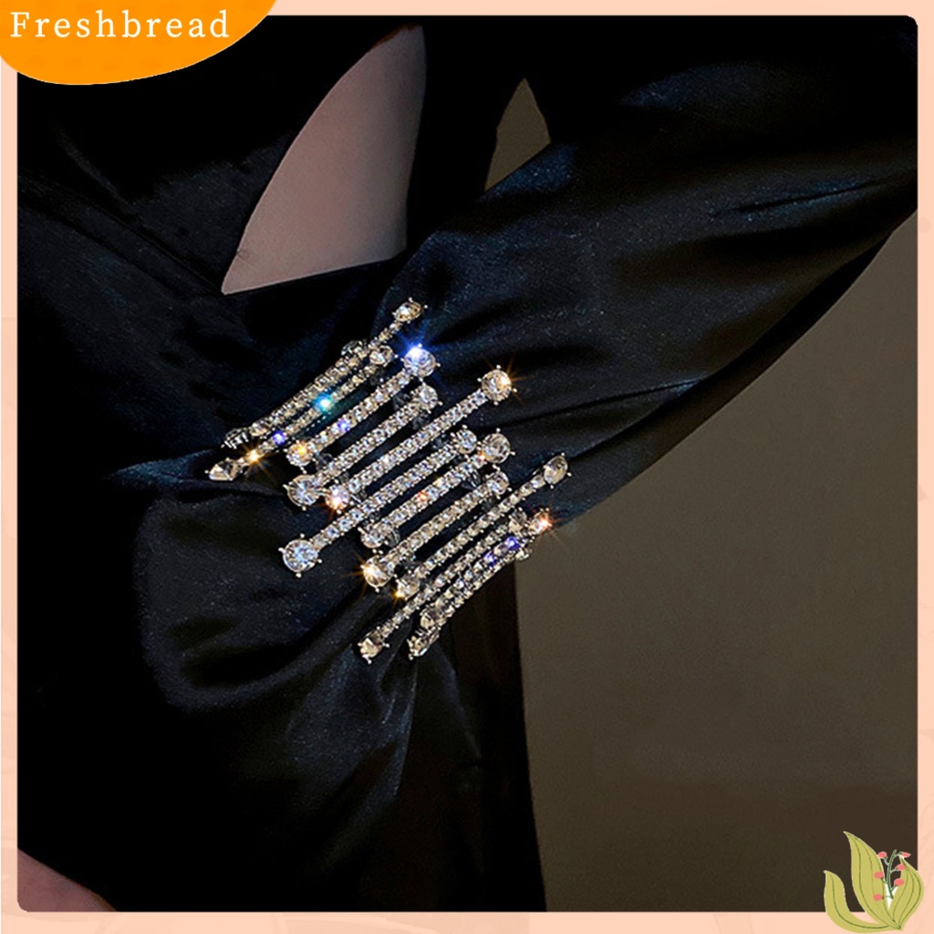 < Freshbread > Manik-Manik Bening Tidak Teratur Dekorasi Sederhana Mewah Gelang Berlebihan Penuh Berlian Imitasi Lebar Gelang Perhiasan Aksesori