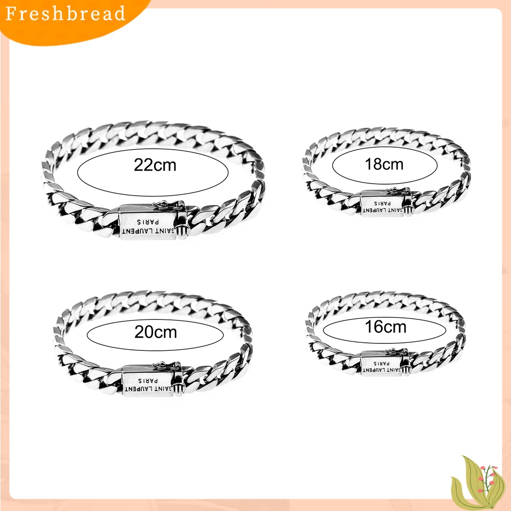 &lt; Freshbread &gt; Kuba Menebal Anti Putus Pria Gelang Retro Dikepang Rantai Punk Gelang Perhiasan Aksesori