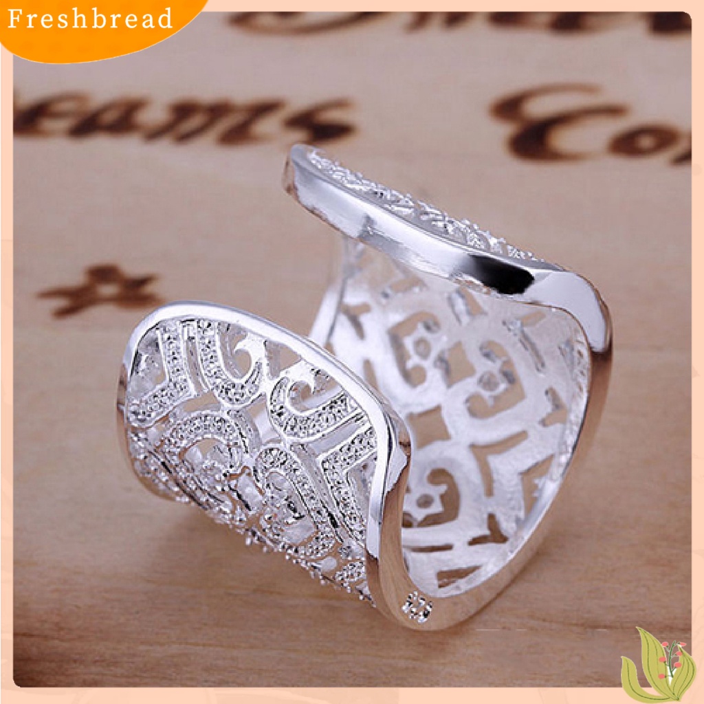 &lt; Freshbread &gt; Cincin Jari Hollow Adjustable Berlian Imitasi Tiny Open Hearts Ring Untuk Kehidupan Sehari-Hari