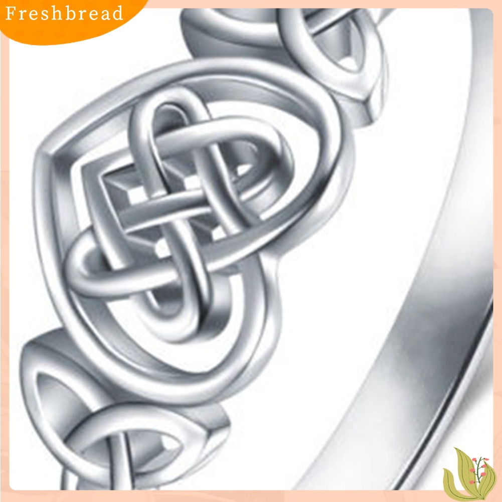 &lt; Freshbread &gt; Sederhana Wanita Ukir Berongga Cinta Hati Celtic Simpul Jari Cincin Pesta Perhiasan Hadiah