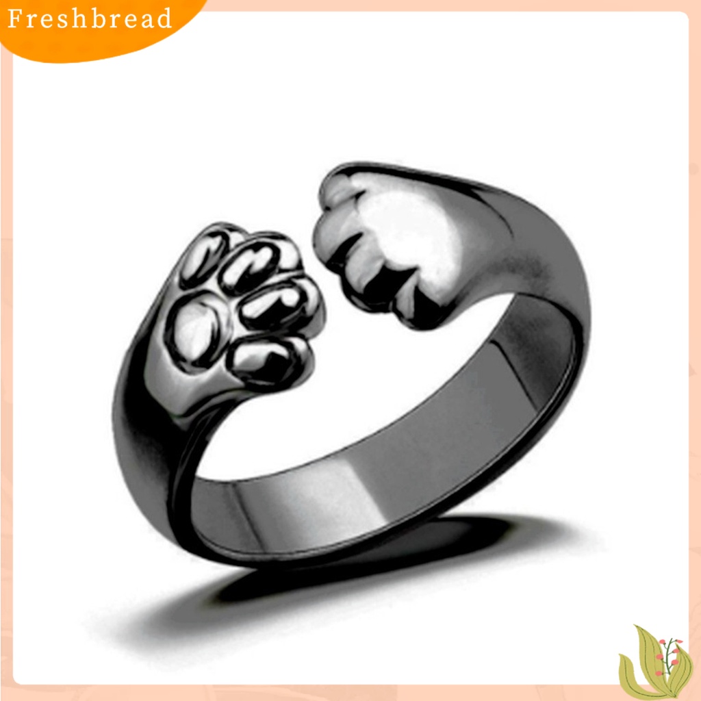 &lt; Freshbread &gt; Cincin Jari Paw Opening Jewelry Adjustable Bright Luster Ring Untuk Pakaian Sehari-Hari