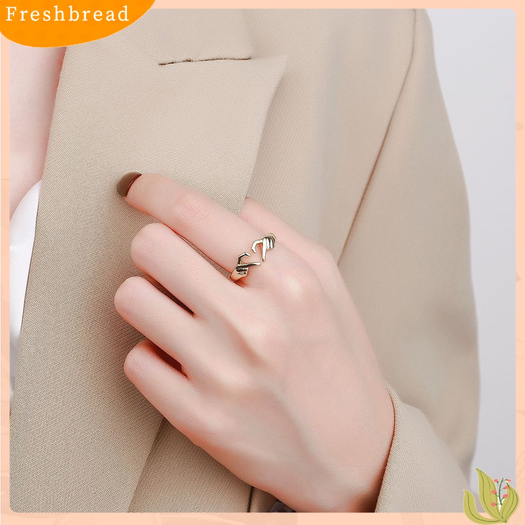 &lt; Freshbread &gt; Wanita Circlet Bentuk Hati Bukaan Cincin Buku Jari Romantis Tahan Lama Untuk Hari Valentine