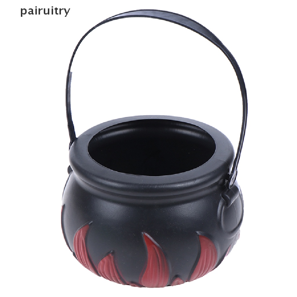 Prt Halloween Candy Kettles Pot Halloween Kuali Ember Dengan Pegangan Mainan Anak PRT