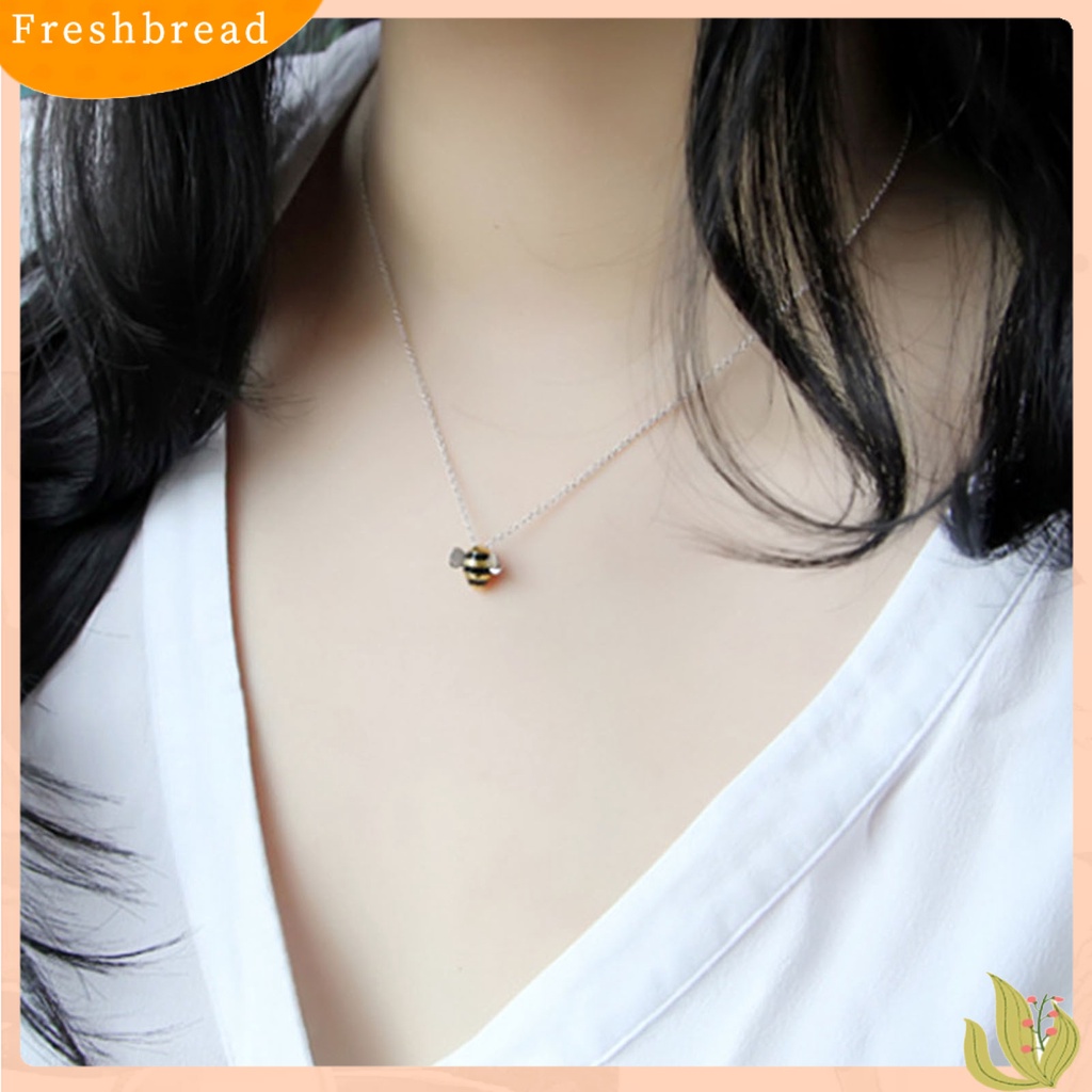 &lt; Freshbread &gt; Anting Tusuk Wanita Bentuk Lebah Perhiasan Tahan Lama Ringan Terang Kilau Telinga Studs Kalung Untuk Pernikahan