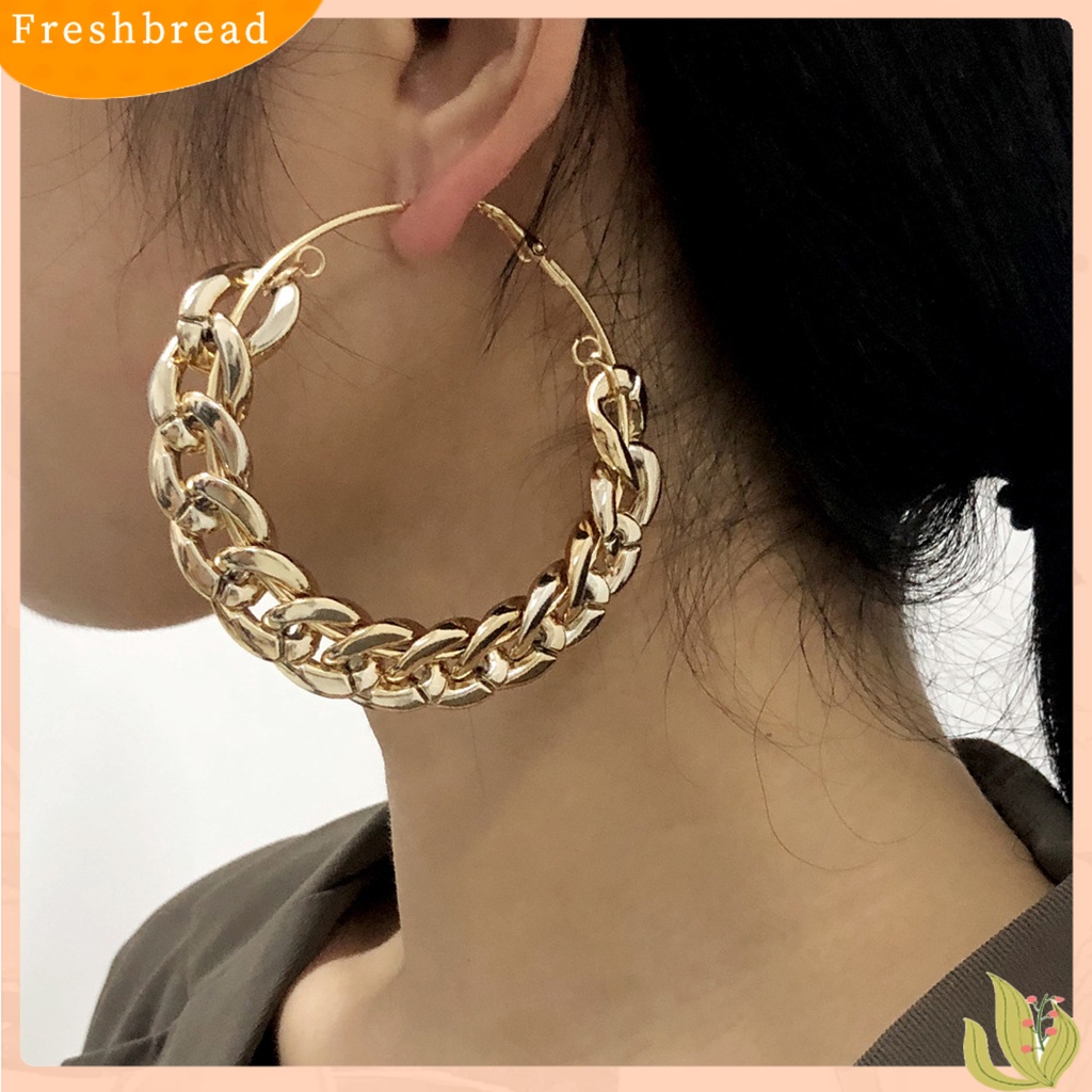 &lt; Freshbread &gt; 1pasang Anting Hoop Warna Vibrant Tidak Iritasi Sangat Ramah Untuk Kulit Tahan Luntur Hias CCB Wanita Anting Tindik Berlebihan Perhiasan Hadiah Untuk Gadis