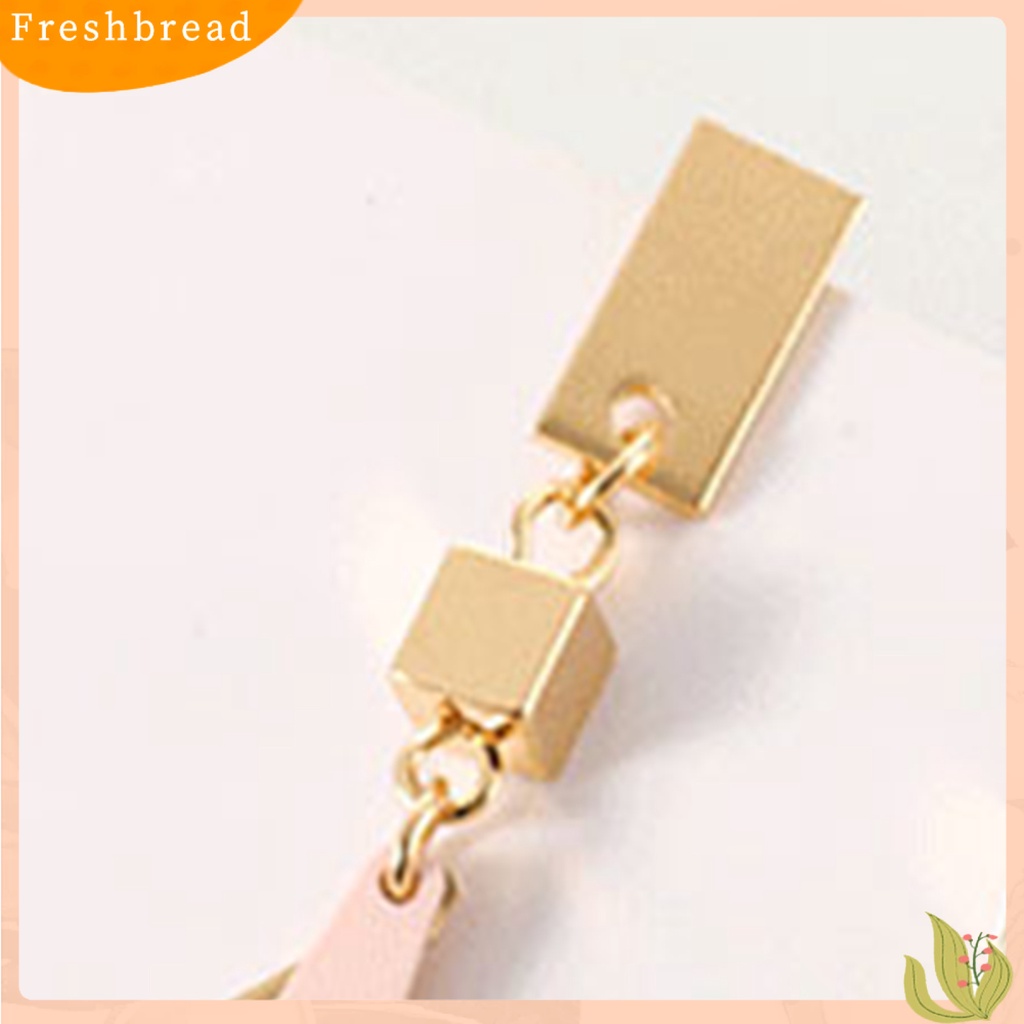 &lt; Freshbread &gt; 1pasang Anting Menjuntai Bentuk Geometris Segitiga Berongga Keluar Anting Drop Warna-Warni Untuk Pernikahan