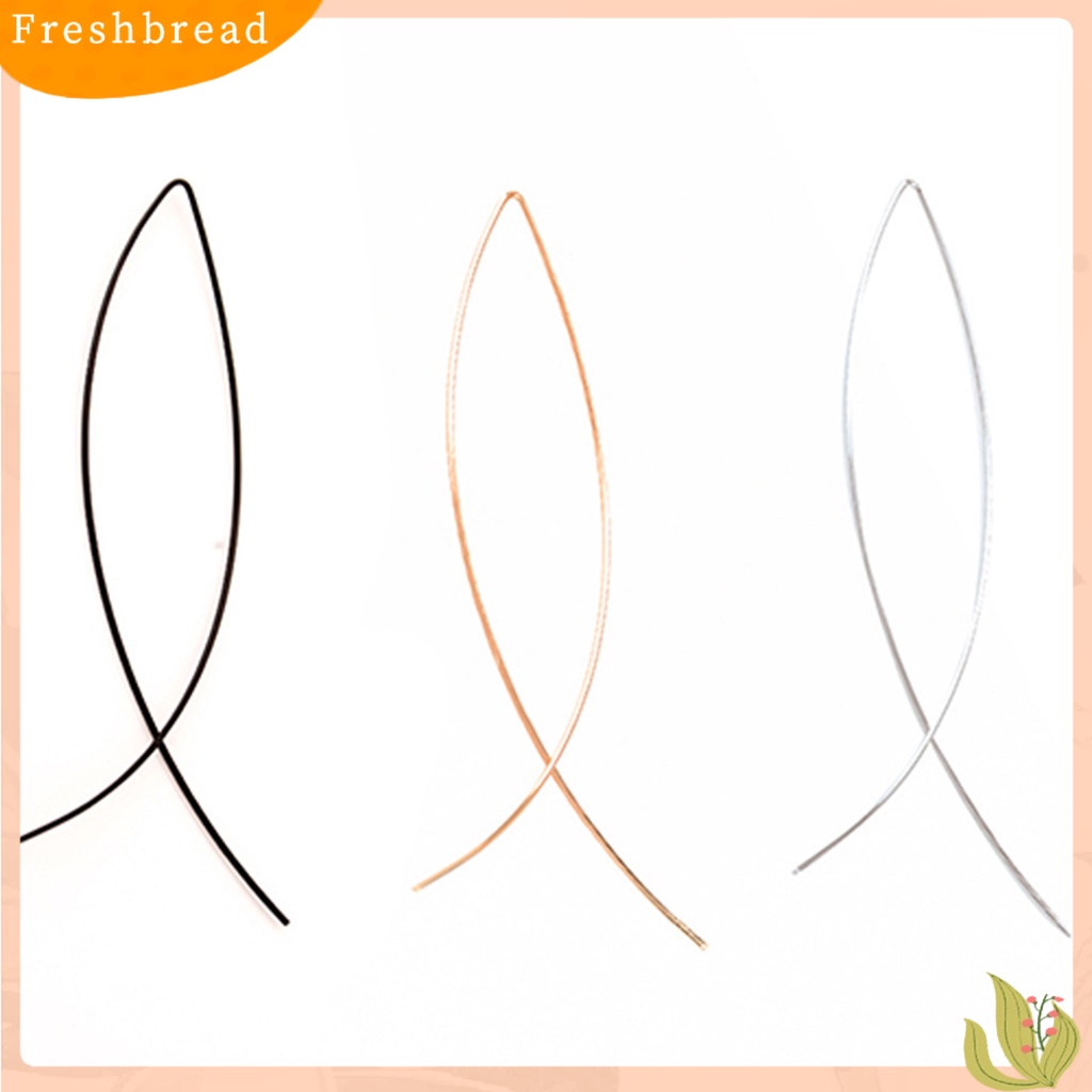 &lt; Freshbread &gt; 1pasang Anting Menjuntai All-match Bentuk Ikan Elegan Warna Solid Untuk Pacaran