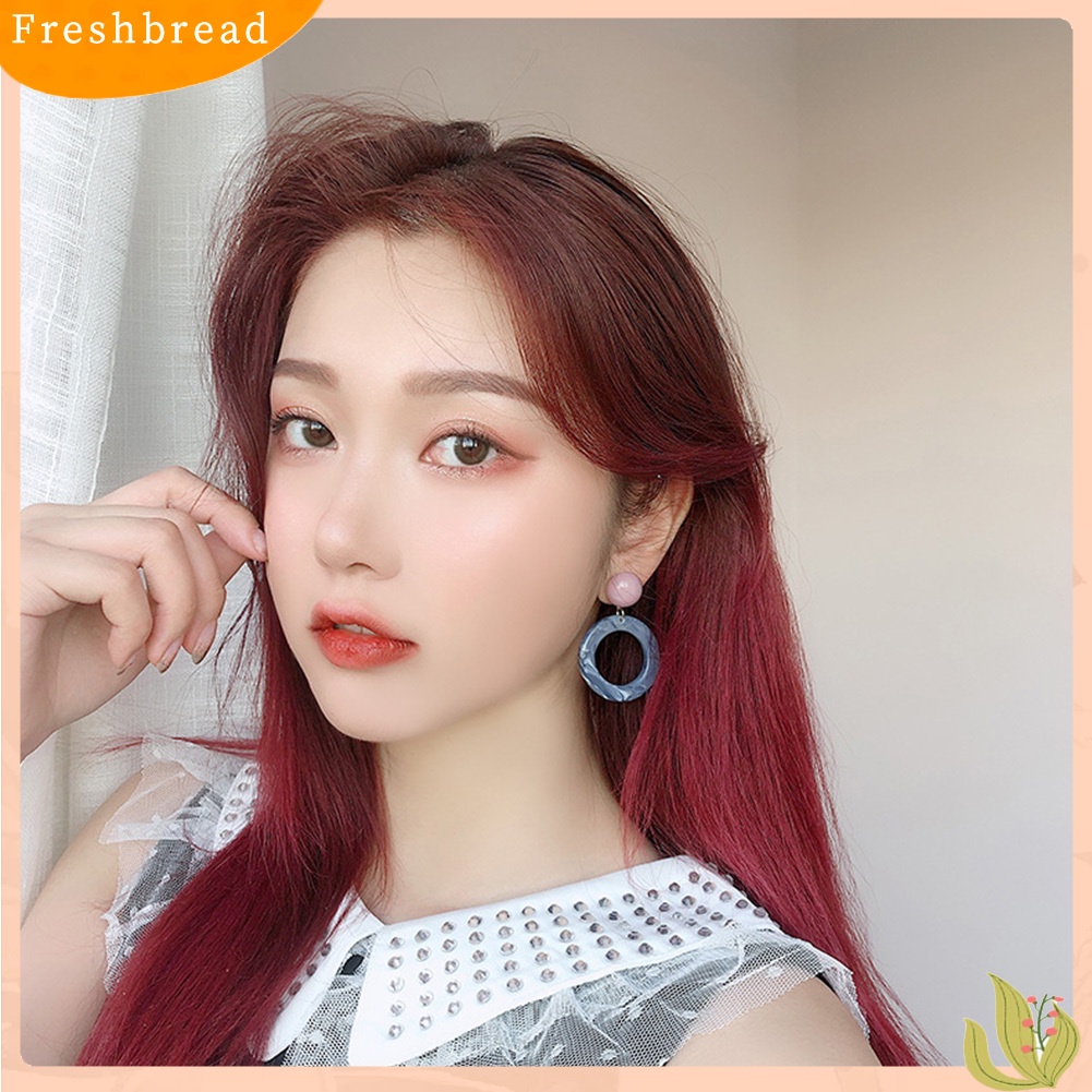 &lt; Freshbread &gt; Fashion Wanita Bunga Lingkaran Persegi Panjang Pesona Drop Anting Pesta Perhiasan Hadiah