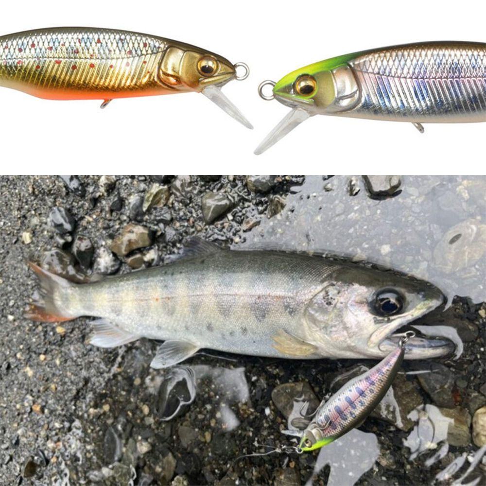 TOP Umpan Ikan Kecil Tenggelam bass Bergaris Panas 5cm 3.5g Minnow Lures