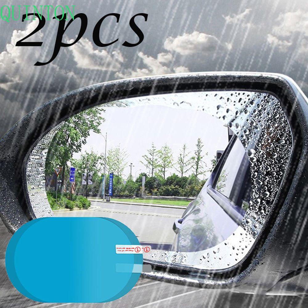 QUINTON For  Clear sight Rainproof Sticker Transparent Car sticker Rearview Mirror Rain Film Car Accessories 2 Pcs Anti fog Car film For rainy days Waterproof Film Car Rearview Mirror Sticker