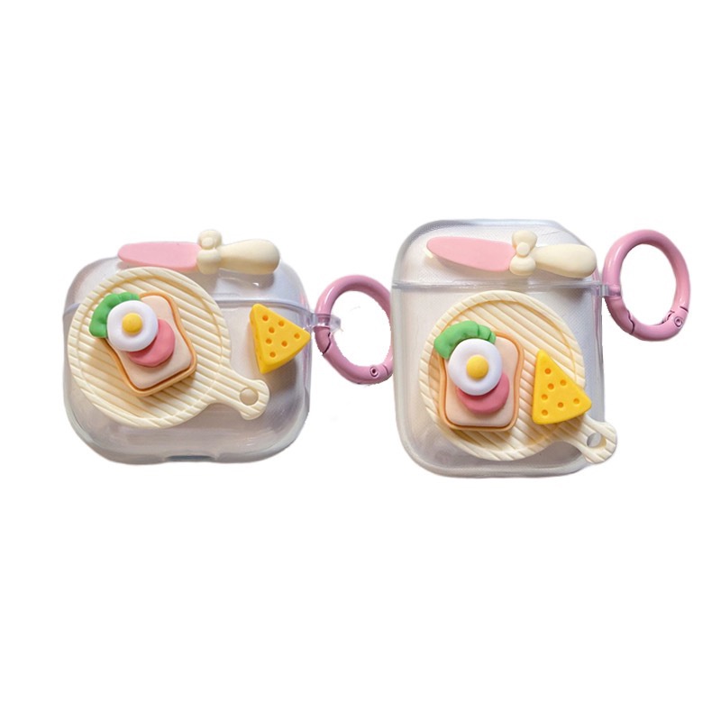 Keju Lucu Sandwich Earphone Case Untuk Apple Airpods1 2 3 Case Untuk AirPods Pro 2nd Case Headphone Cover Pelindung Aksesoris