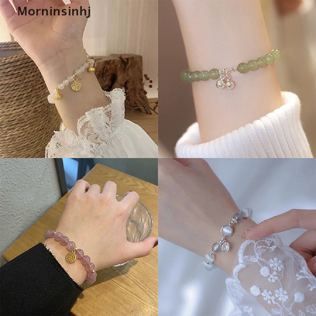 Mornin Fu Karakter Beruntung Manik-Manik Gelang Kreatif Lucu Wanita Elegan Temperamen Fashion Perhiasan Hadiah id