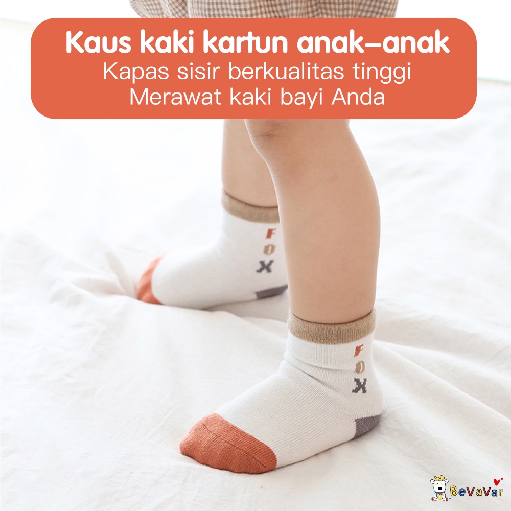 BEVAVAR 5 Pasang kaos kaki anak motif karakter lucu kaus kaki anak laki laki perempuan