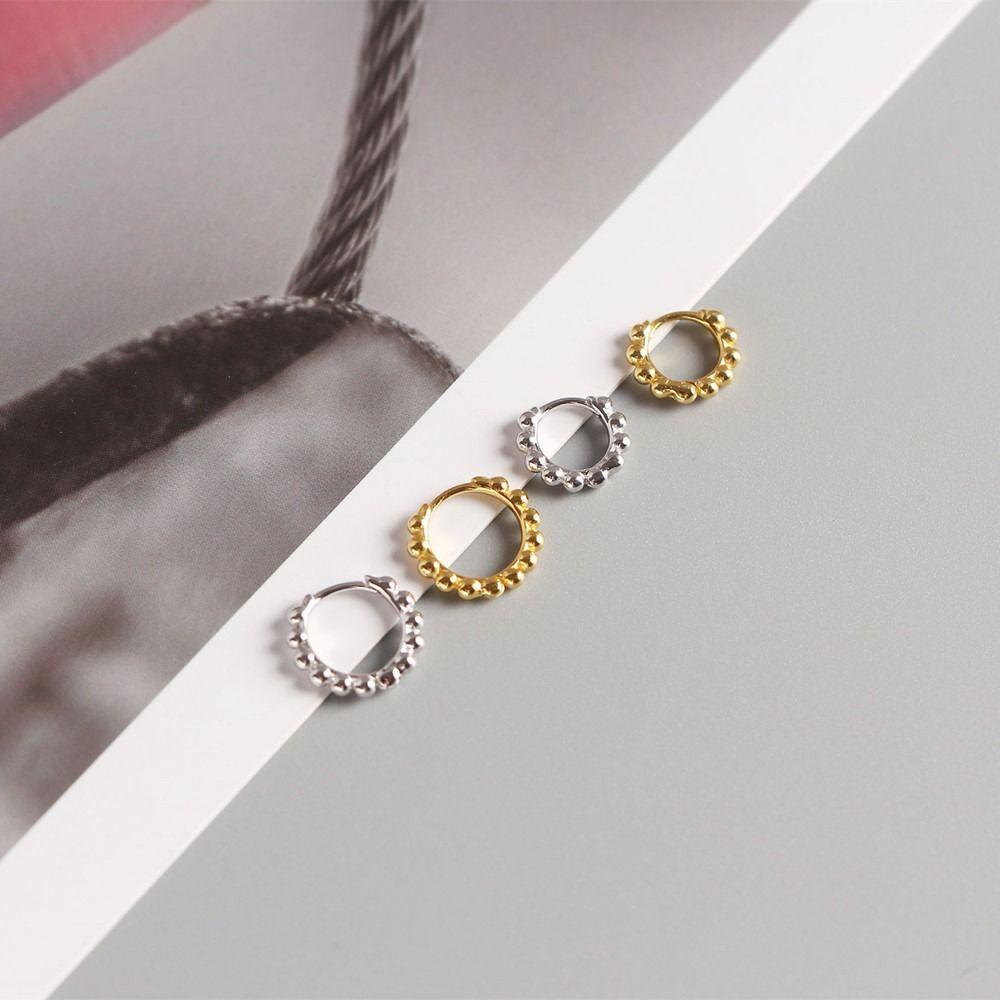 Needway Wanita Anting Hoop Trendi Indah Stud Earrings Fashion Perhiasan Niche Desain Gadis Hadiah Vintage Pembukaan Cincin