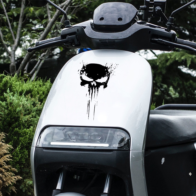 3d Mobil Punisher Tengkorak Darah Stiker Vinyl Body Decals Tahan Air Stiker Auto Eksterior Dekorasi Styling Aksesoris Stiker 10x15 cm