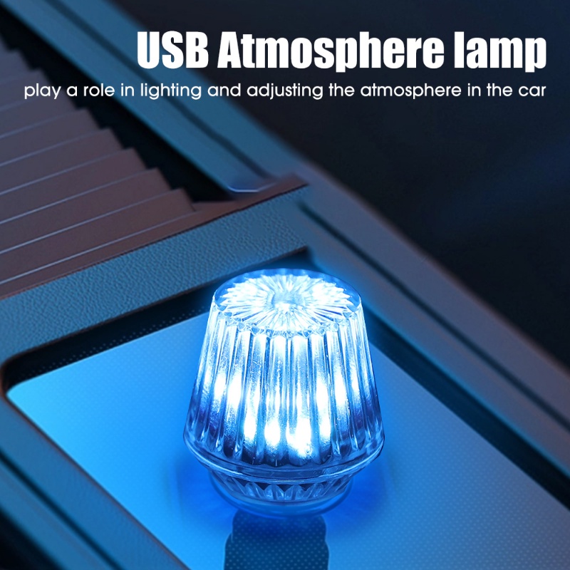 Mobil Bentuk Berlian Mini USB LED Suasana Lampu Pesta Pemodelan Ambient Portable Plug Play Lampu Hias Auto Interior Aksesoris