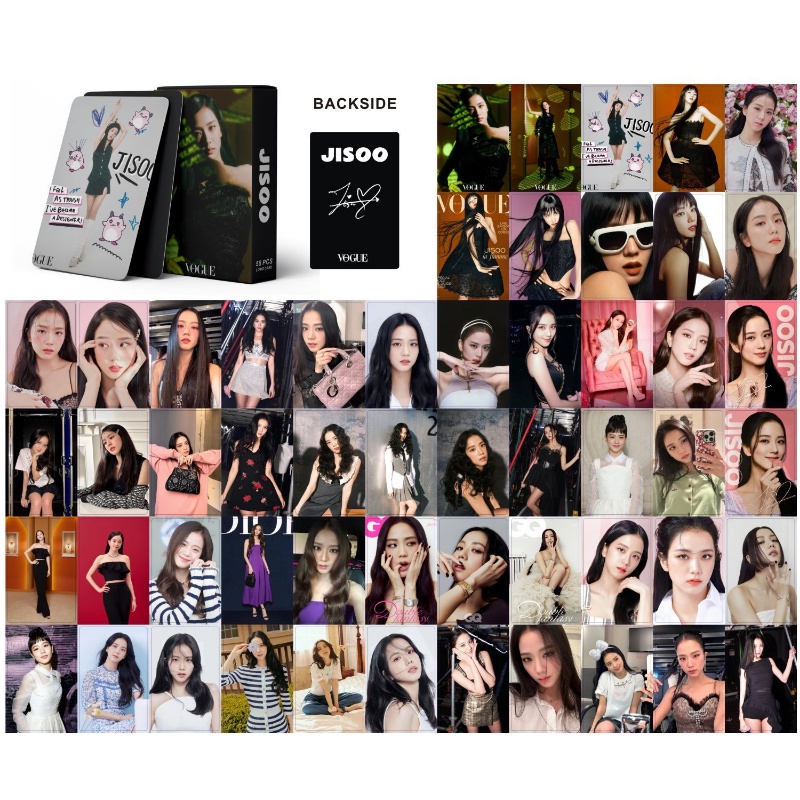 55pcs/set Kpop2023 Blackpink JENNIE ROSE JISOO LISA HD Lomo Card Photocards Koleksi Album Blackpink