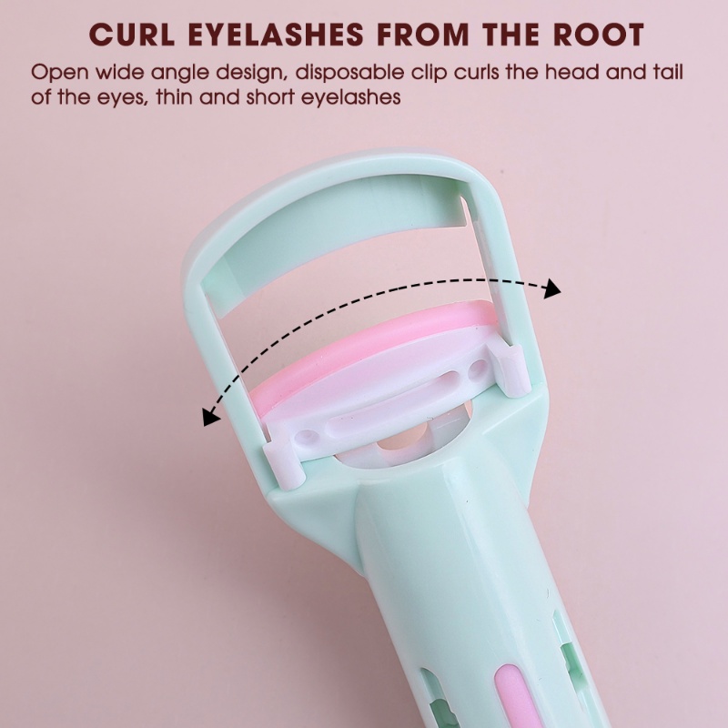 Penjepit Bulu Mata Tipe Tekan Portable/Klip Extension Bulu Mata Pengeriting Alami Pemula/Alat Makeup Tanpa Kelopak Mata Profesional Tahan Lama