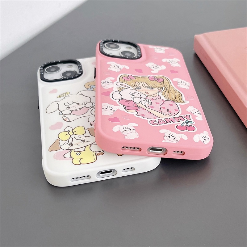 IPHONE Fashion Cammy Rabbit Down Jacket Case Untuk Iphone14 13 12 11 Pro Max X XS XR Puffer Case Lembut Silikon Cover
