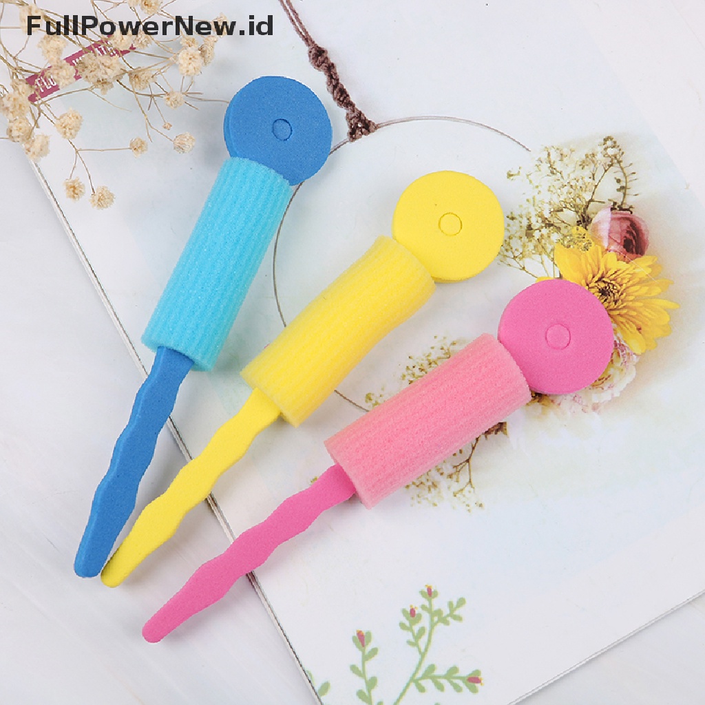 Power 3Pcs Spons Busa Lembut DIY styling hair rollers Batang Fleksibel hairstyling curler ID