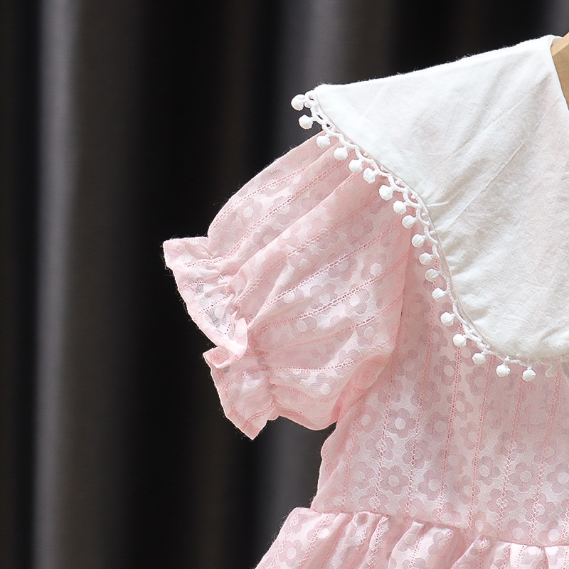 Gadis gadis berusia 0-3 tahun boneka musim panas boneka kerah rok putri rok anak-anak baru