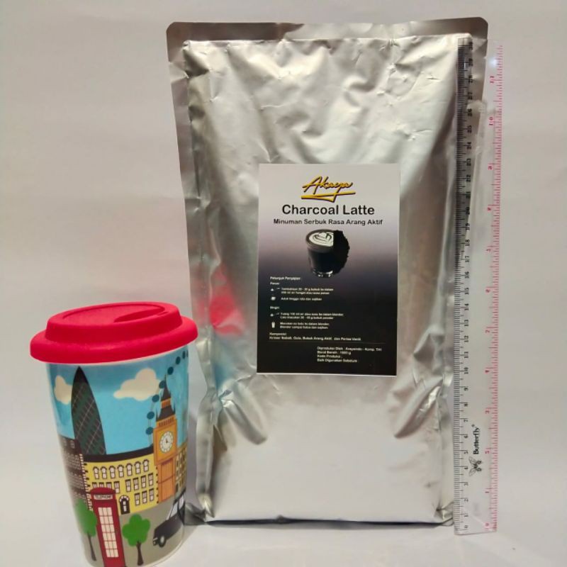 

Ready Stock-Cod Charcoal Latte 1 kg/ 1.000 gr minuman bubuk Merk Akaya