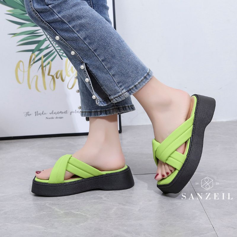 COD BAYAR DITEMPAT &gt;&gt;&gt; 0079 Sandal Wanita Sol Tebal