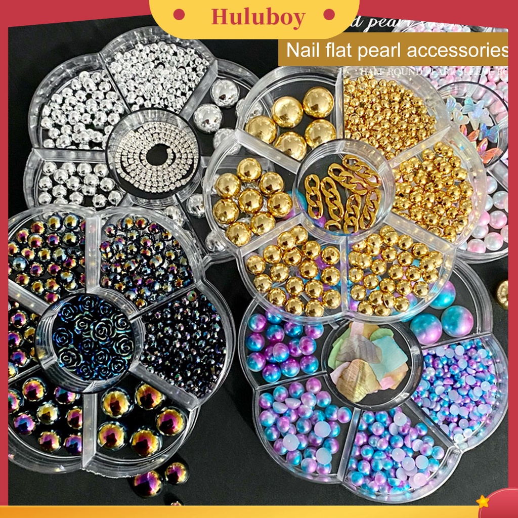 {In Stock} 1kotak3 /5 /6 /8 /10mm Kuku Faux Pearl Tiga Dimensi Mengkilap Gloss DIY Mini Setengah Bulat Mutiara Imitasi Kerajinan Nail Art Decor Manicurist Supply