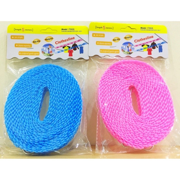Tali Jemuran 5 meter Gantungan Cuci Baju Celana dalam praktis TERMURAH
