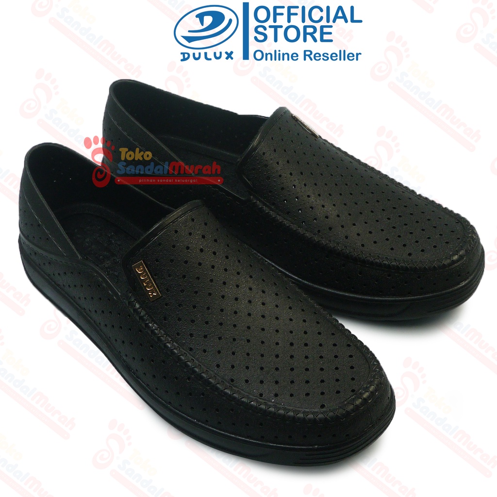 Toko Sendal Murah - Sepatu Pantofel Full Hitam / Sepatu Karet Pria Uk 38 - 43 / Sepatu Kerja Nyaman / Sepatu Pria Slip On Bahan PCU Original Local Brand [Toko Sendal Murah CQ 078 A-HH]