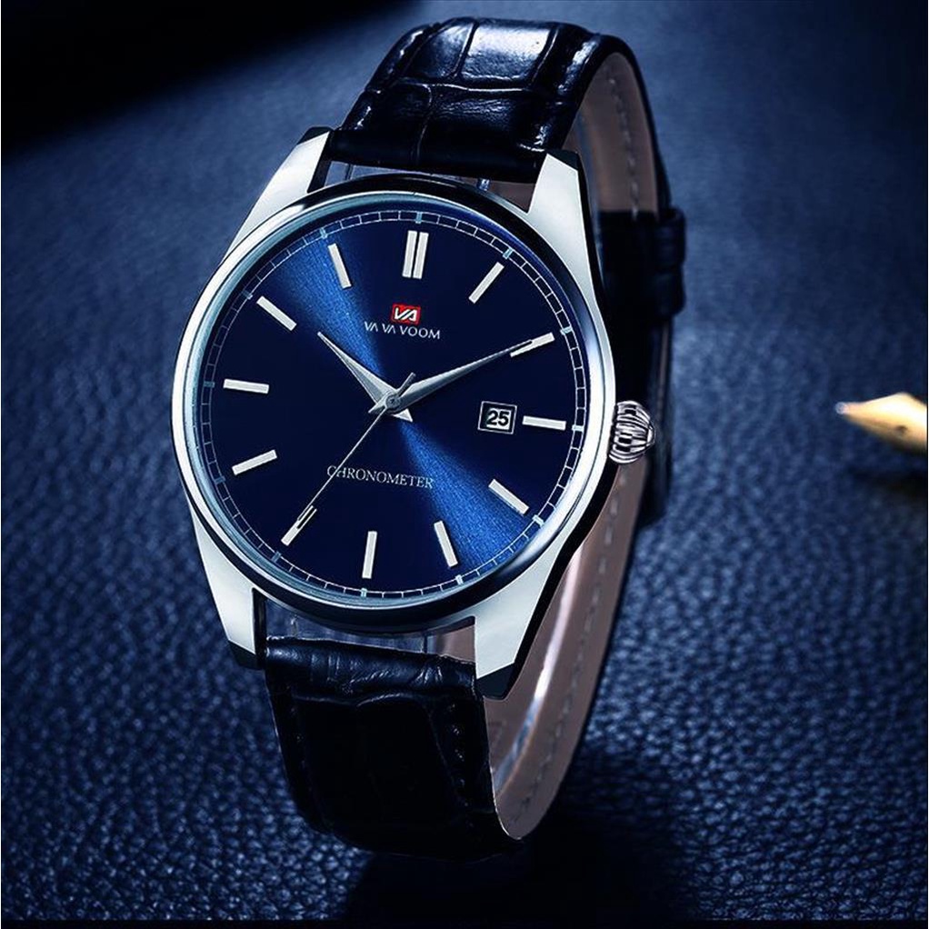 Jam Tangan Pria VAVA VOOM 2093 Stainless Steel/Leather Original