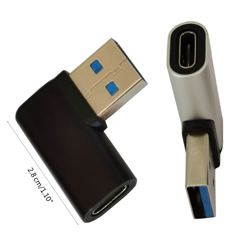 Adaptor zzz Usb3 0 Sudut Kanan 90derajat Male to Type C Female Konektor 10Gbps