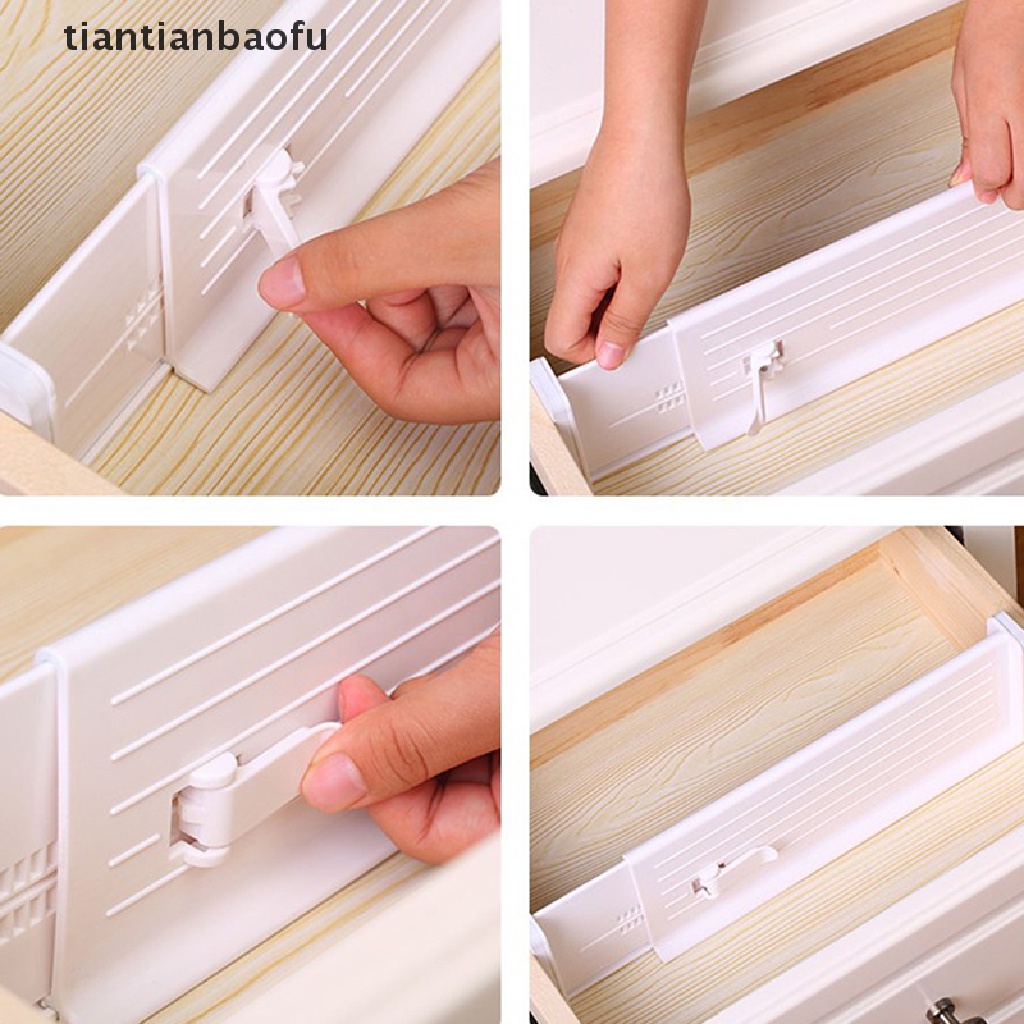 [tiantianbaofu] Adjustable Drawer Clapboard Partisi Pembatas Lemari Kabinet Papan Pembagian Butik