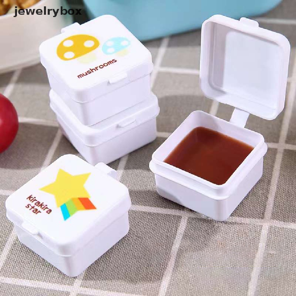 [jewelrybox] 4pcs Botol Bumbu Dapur Portable Botol Kecap Portable Kotak Butik