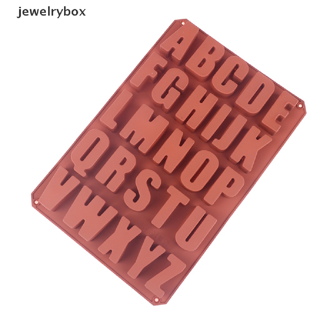 [jewelrybox] Silicone world 26huruf Cetakan Coklat Silikon Alat Cetakan Kue Anti Lengket Butik
