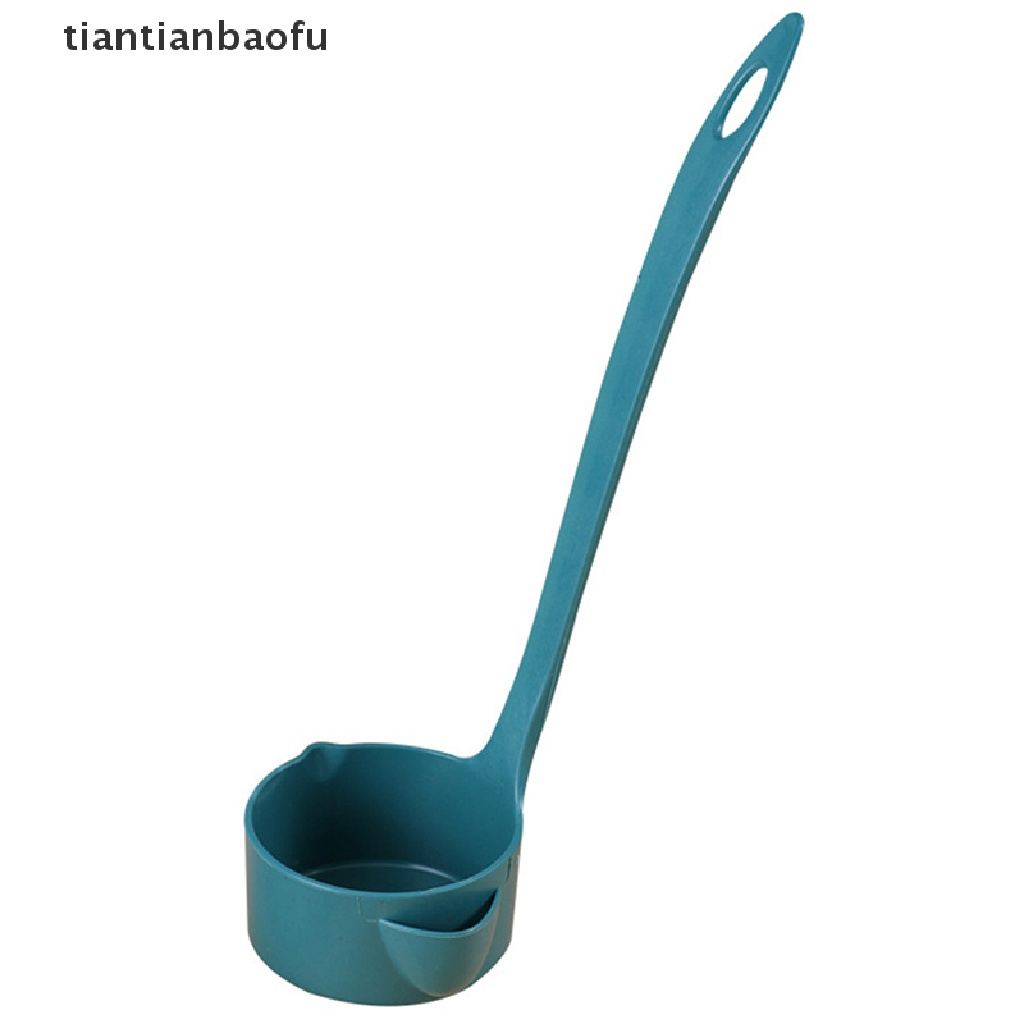 [tiantianbaofu] Handle Soup Spoon Sendok Pemisah Minyak Sup Colander Spoon Filter Grease Spoon Butik