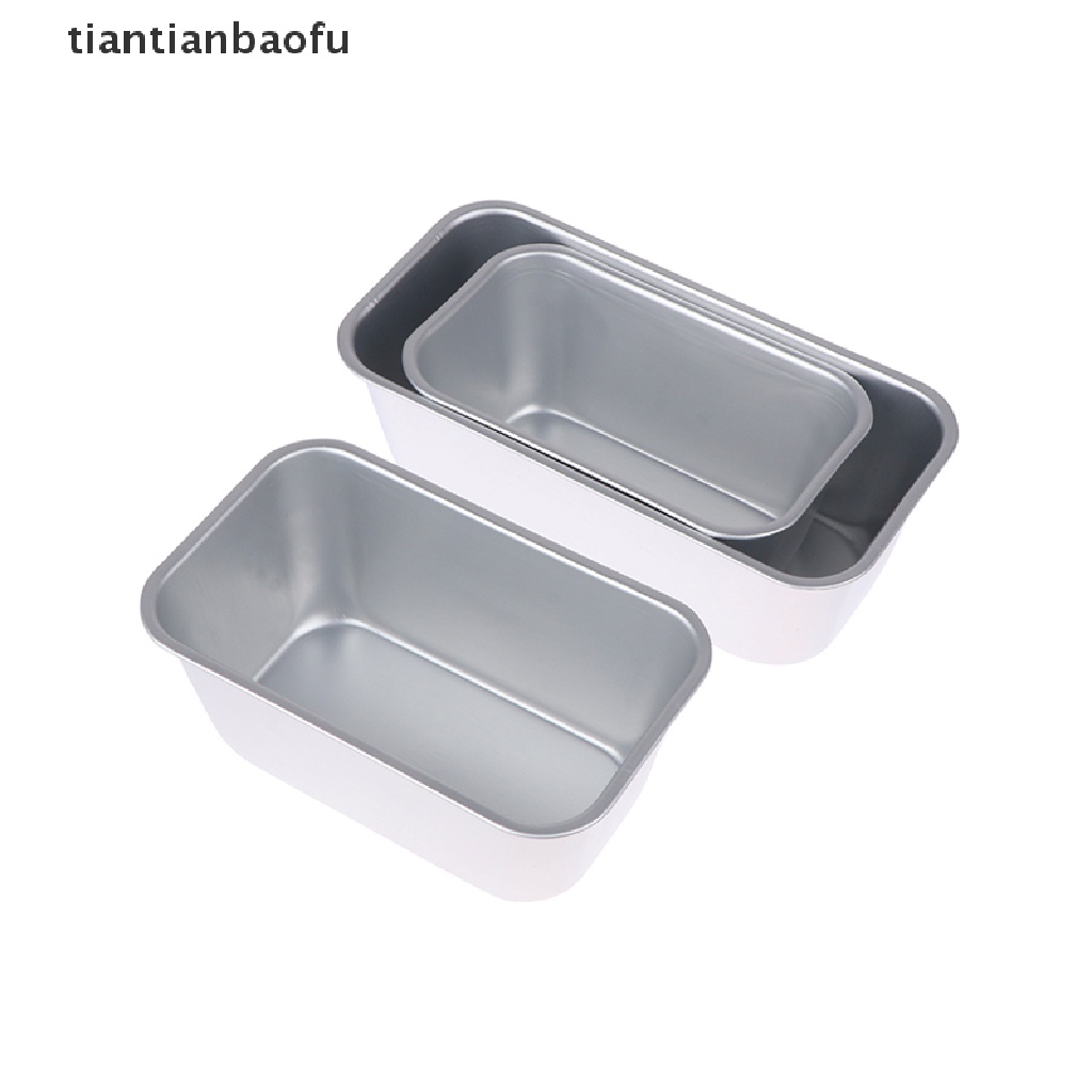 [tiantianbaofu] 1pc Cetakan Kotak Persegi Alat Baking Aluminium Alloy Anti Lengket Roti Cake Toast Pan Butik
