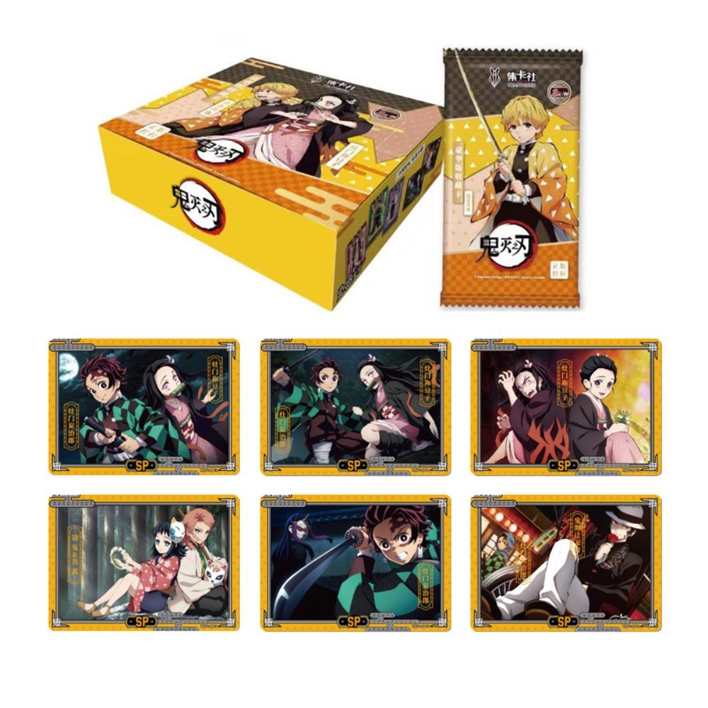 REBUY Rebuy Demon Slayer Collection Card Mainan Anak Hadiah Ulang Tahun Water-proof Hadiah Natal Kamado Tanjirou Karakter Anime Mainan Klasik Aksesoris Game Game Card Anime Figurecards