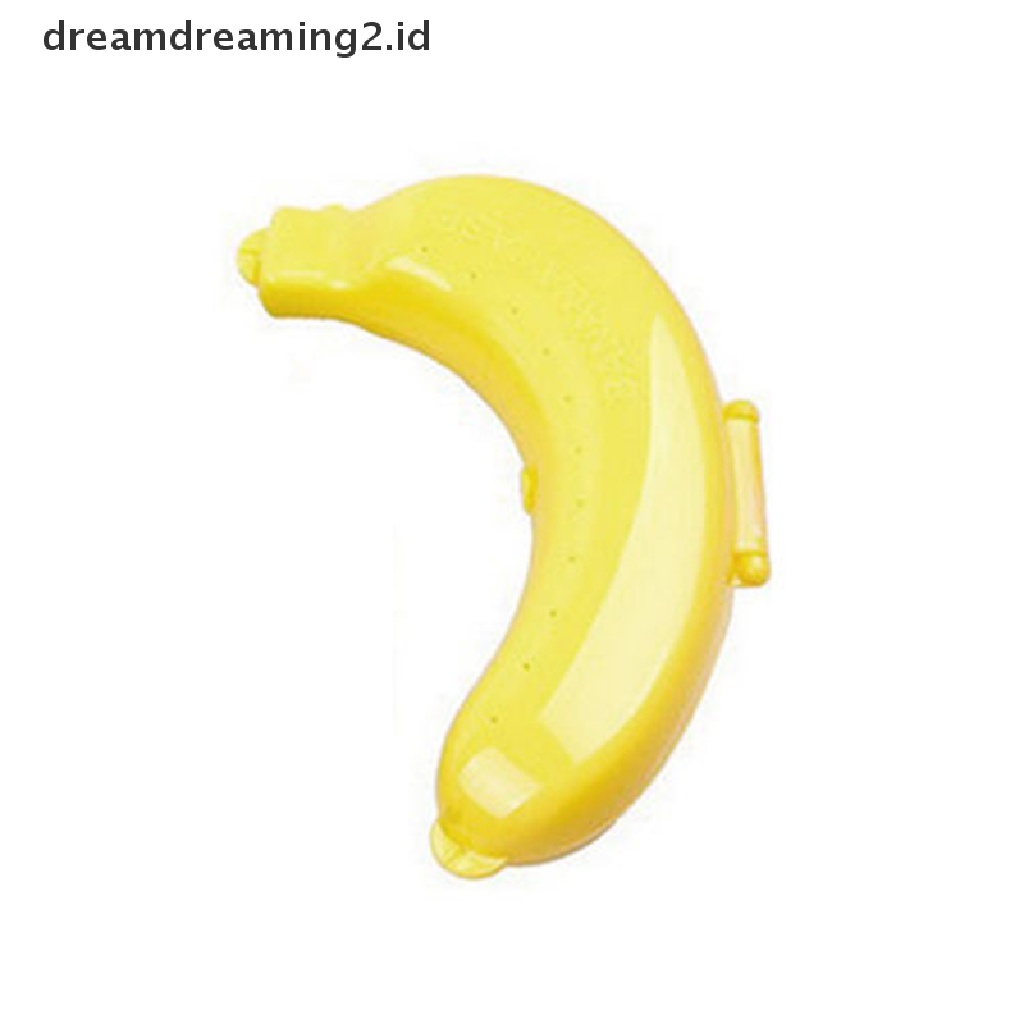 (hot) Kotak Pelindung Buah Pisang Lucu 3warna Holder Case Wadah Makan Siang Penyimpanan//