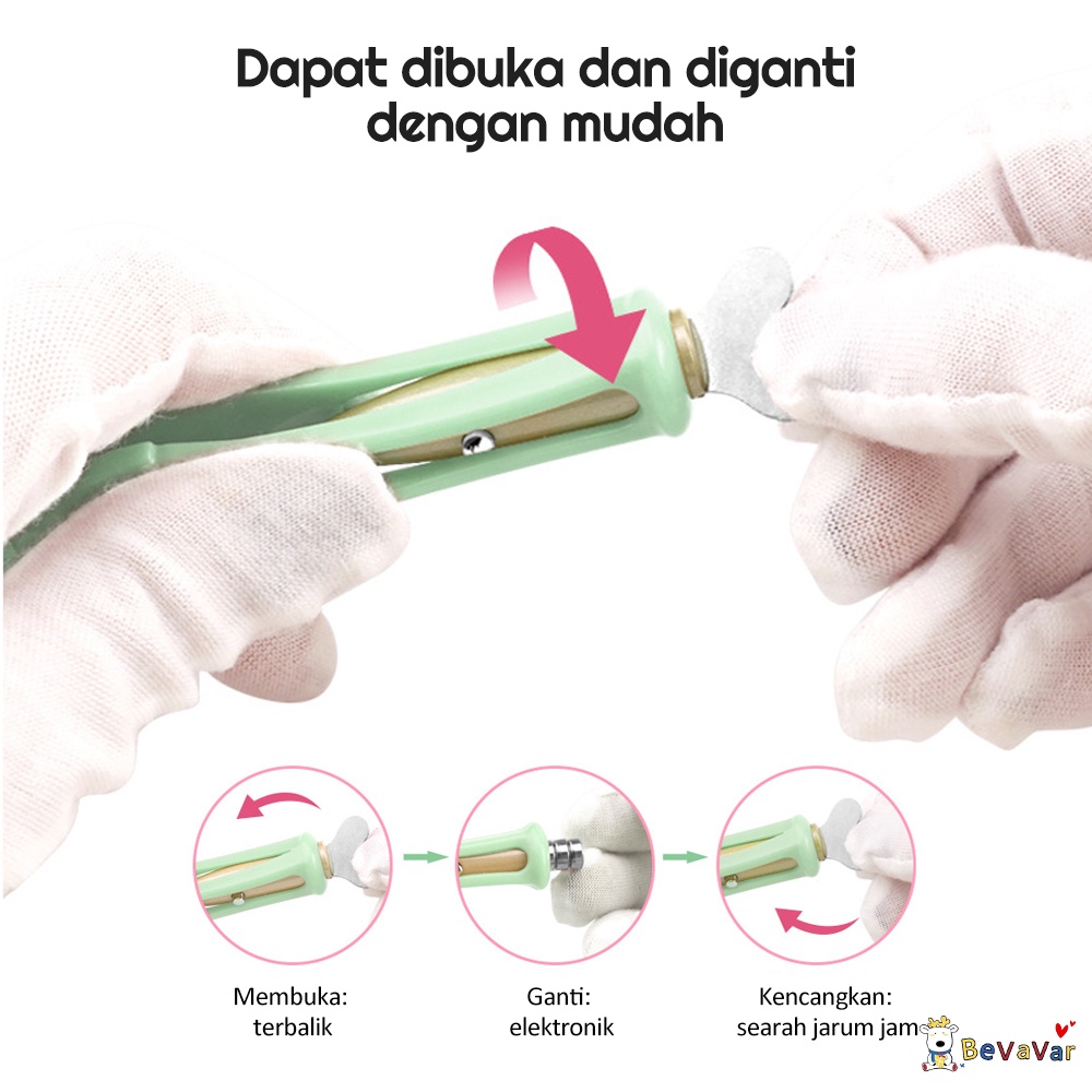 BEVAVAR Rechargeable Korek Kuping LED Pembersih Telinga Bayi Silikon Ear pick Earpick Nose Tweezer