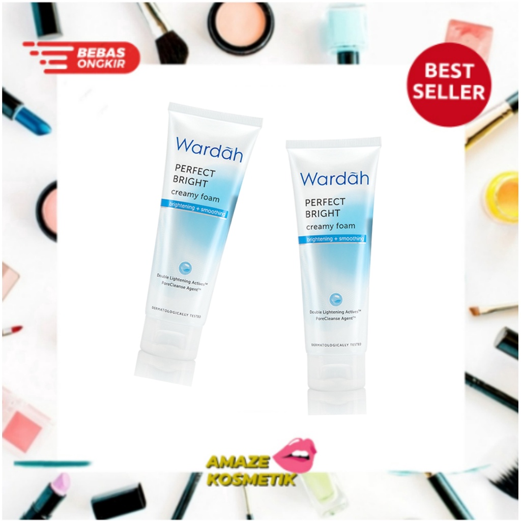 WARDAH Perfect Bright Creamy Foam Brightening + Smoothing 6 x 20ml - Amaze_Kosmetik