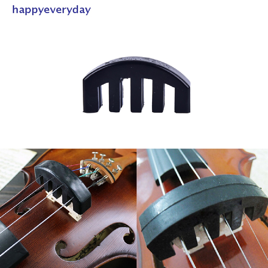 [happy] 1pc Violin Latihan Mute Karet Hitam Berat Violin Peredam Akustik Elektrik [ID]