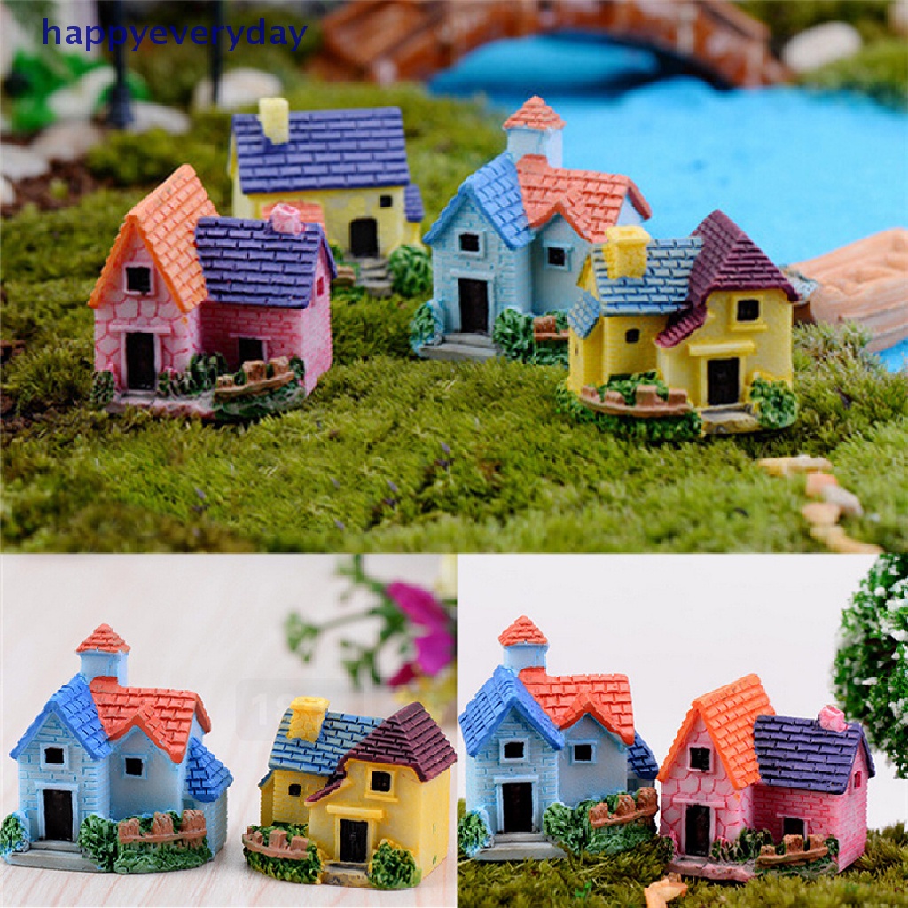 [happy] Diy Miniatur Taman Peri Kerajinan Resin Rumah Dekorasi Lanskap Mikro [ID]