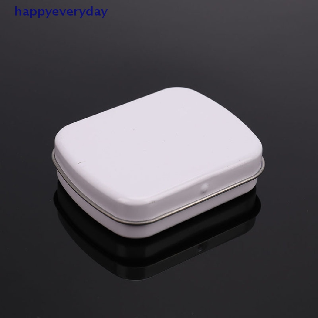 [happy] Survival Kit Case Kotak Penyimpanan Flip Kecil Kosong Metal Silver Hitam Untuk Permen Kunci [ID]