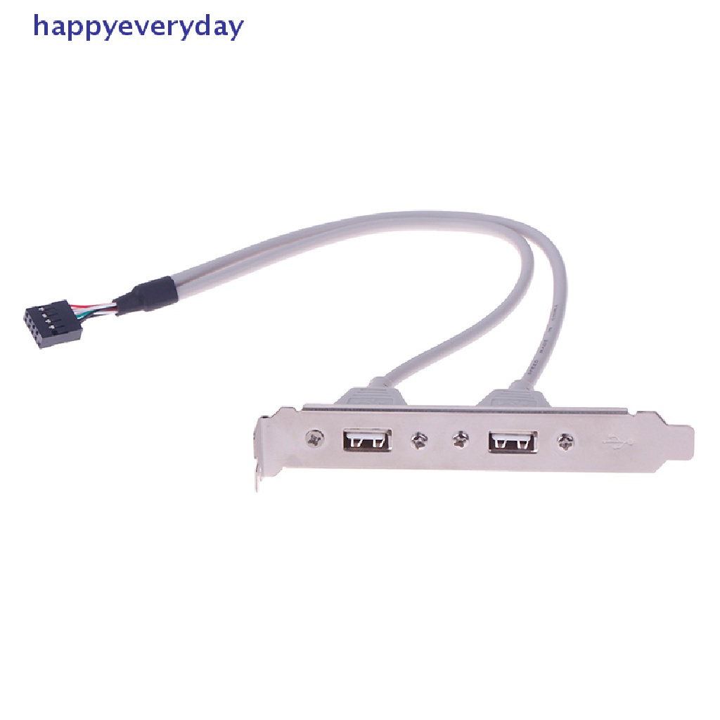 [happy] 1pc 2port USB2.0 Ekspanding Panel Belakang Ke Motherboard USB Header Adapter [ID]