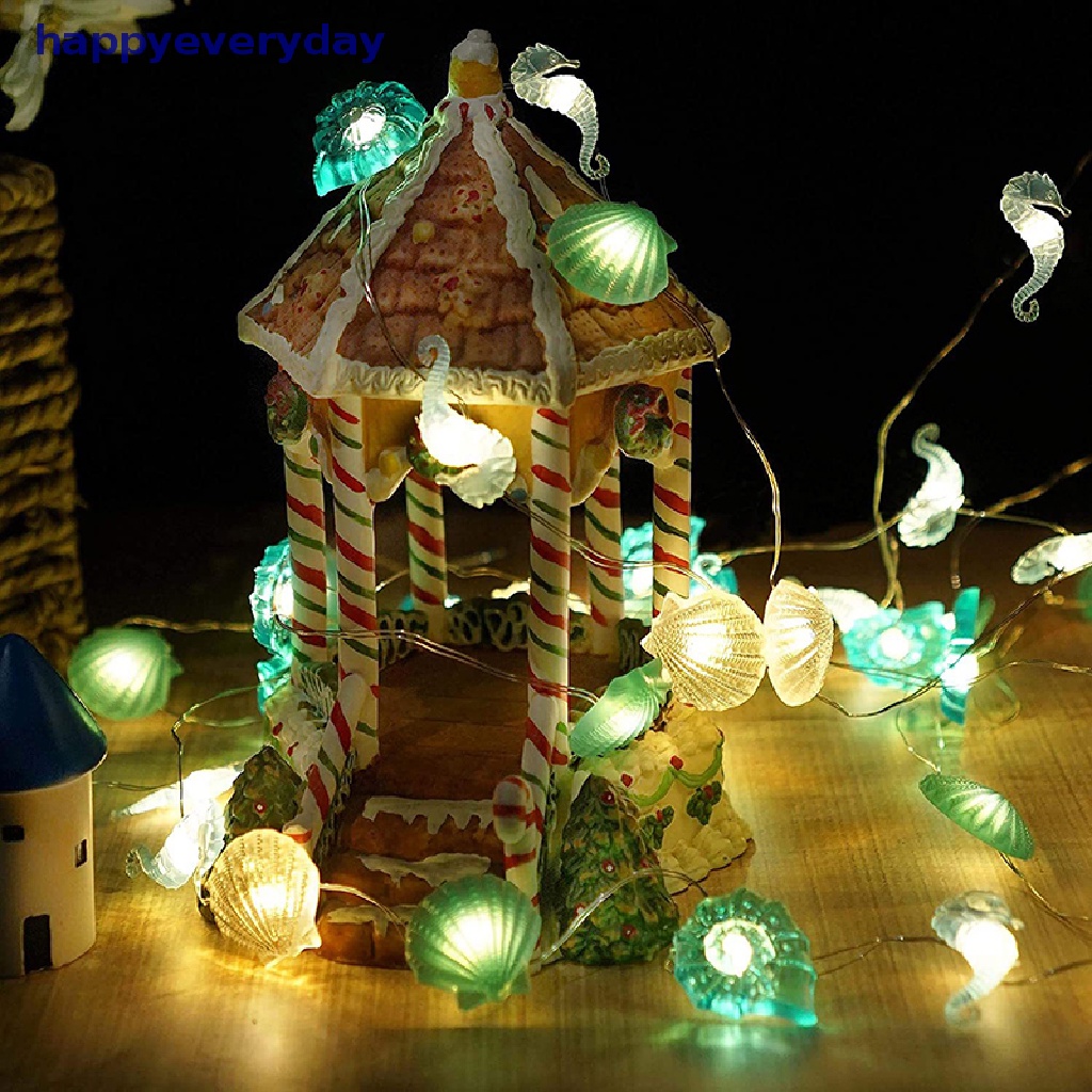 [happy] Ocean Series Lampu Led String 2m Kuda Laut Seastar Fairy Light Dekorasi Natal [ID]