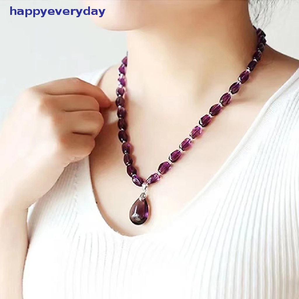 [happy] Amethyst Kalung Gelang Kristal Kerajinan Crystal Decorativas Perhiasan Batu Mentah [ID]