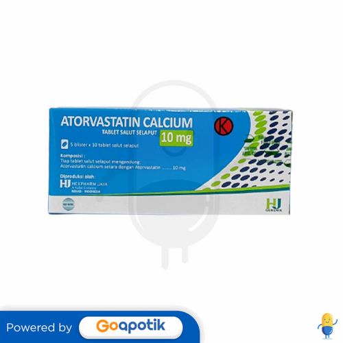 ATORVASTATIN CALCIUM HEXPHARM 10 MG BOX 50 TABLET