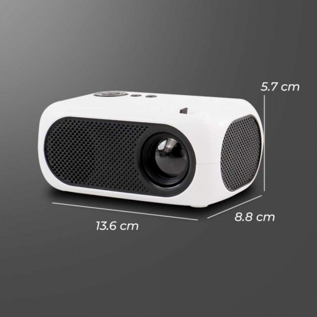 Proyektor Mini Portabel LCD Full HD 1080P 1200 Lumens Built In Speaker